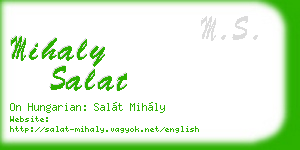 mihaly salat business card