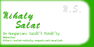 mihaly salat business card